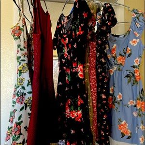 7 small/medium flower dresses for sale